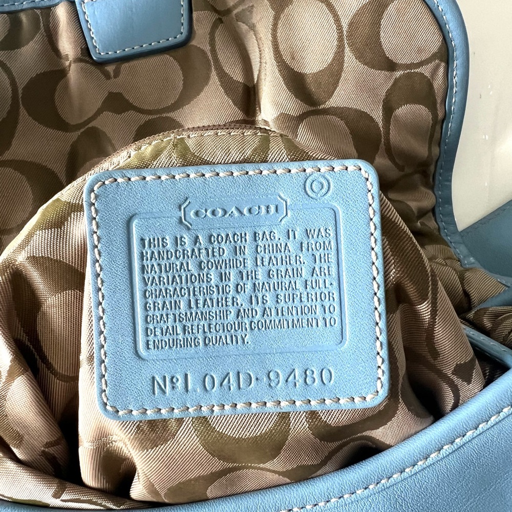 Coach Blue Hobo Crossbody Buckle Bag - Picture 5 of 7